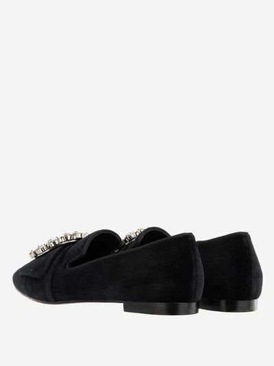 Dolce & Gabbana o1y0925 Velvet Loafers in Black Size US 5 / IT 35 - 3 Thumbnail