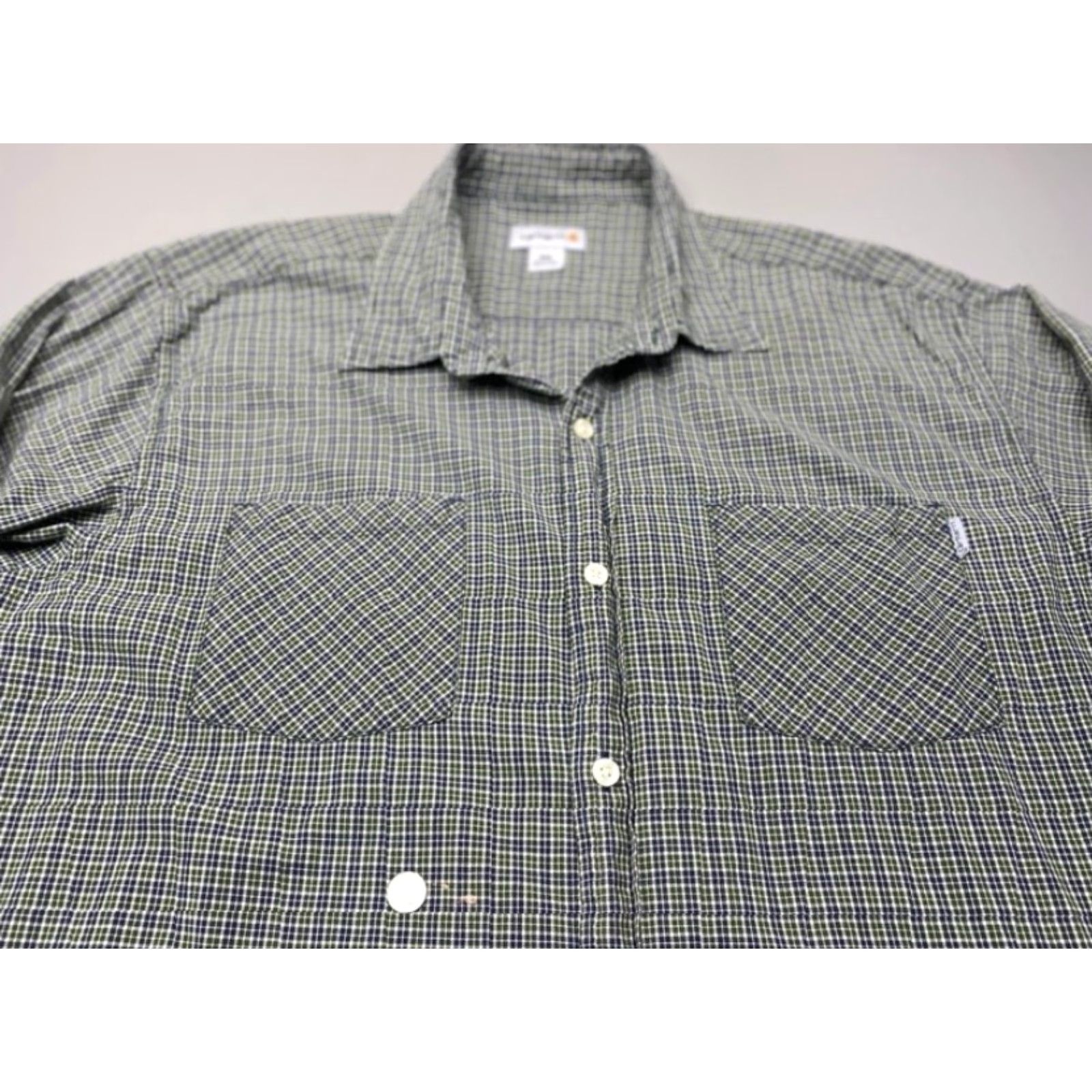 Carhartt VINTAGE Carhartt Button Down Work Shirt Size 2XL Plaid Long Sleeve S220 FTG Green 8283 Size US XXL / EU 58 / 5 - 7 Thumbnail
