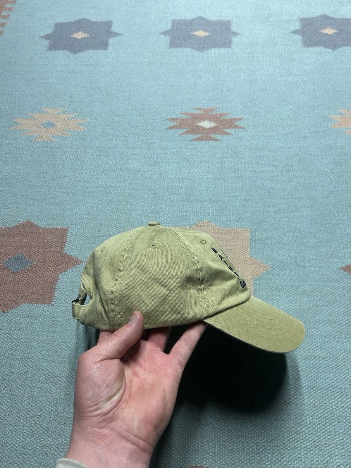 Vintage Vtg strap hat bar harbor Maine lighthouse embroidered tan Size ONE SIZE - 9 Thumbnail
