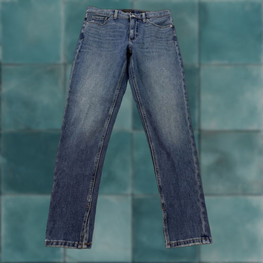 Banana Republic Banana Republic Jeans Womens 29 Blue Mid Rise Skinny Ankle Slit Stretch Denim Size 29" - 1 Thumbnail