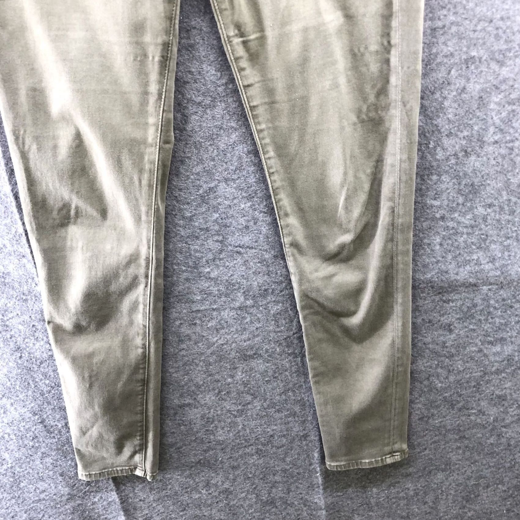 Olive AG Adriano Goldschmied Legging Ankle Super Skinny Jean Womens Sz 27 Olive Green Size 27" / US 4 / IT 40 - 4 Thumbnail