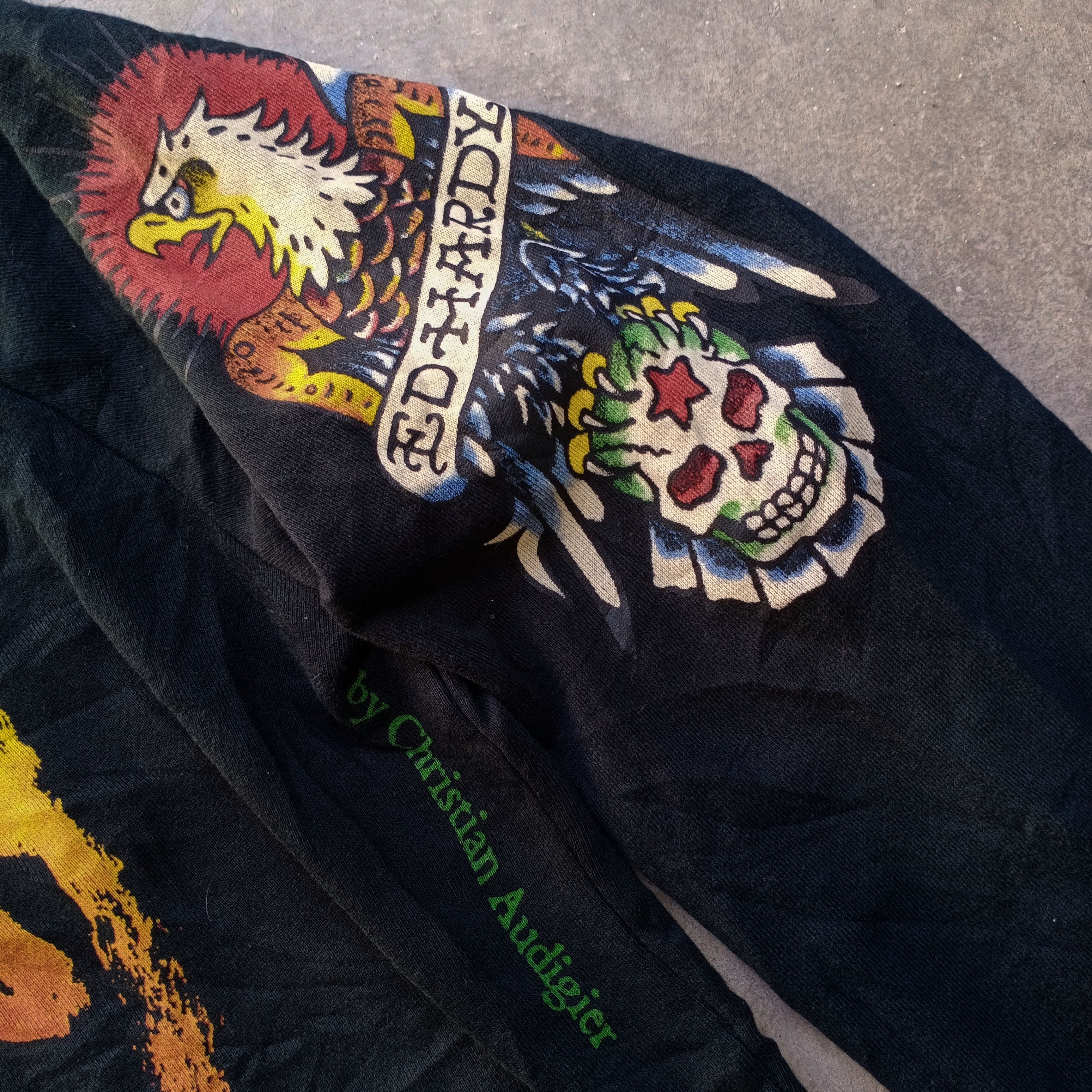 Christian Audigier Rare Vintage Ed Hardy Punks Not Dead Destroy Hoodie Size US S / EU 44-46 / 1 - 4 Thumbnail