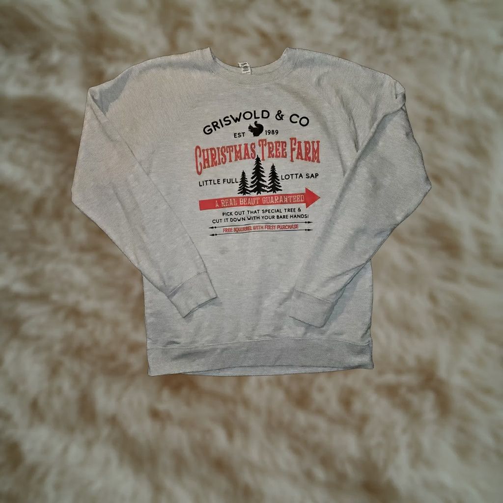 Vintage Griswald & Co Christmas Tree Sweatshirt Unisex 2XL Gray Graphic Print Holidays Men Size US XXL / EU 58 / 5 - 1 Thumbnail