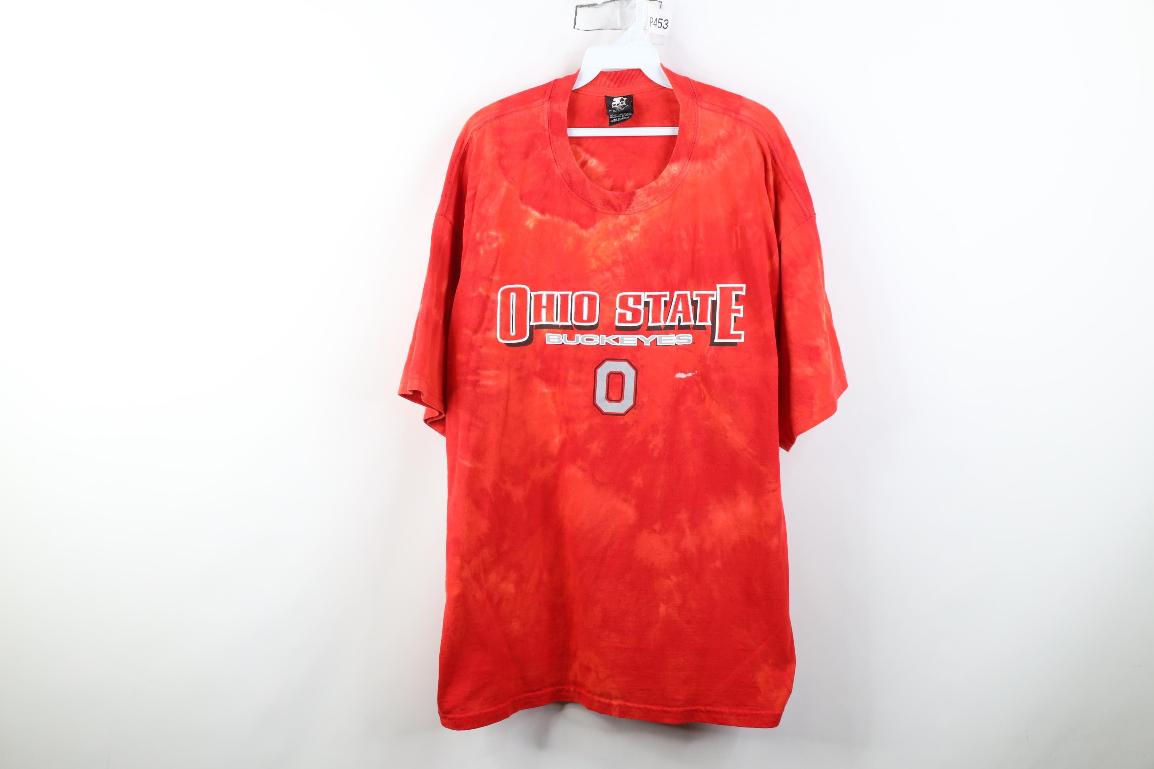 Starter Vintage 90s Starter Acid Wash Ohio State University T-Shirt Size US XXL / EU 58 / 5 - 1 Thumbnail