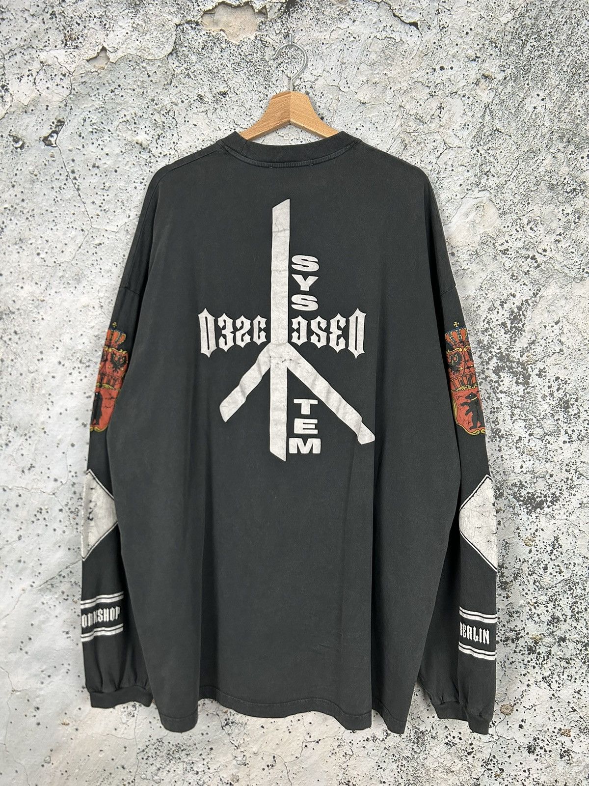 image of 032C Mayhem Longsleeve Designer Hype Vintage Goth in Grey, Men's (Size Small)