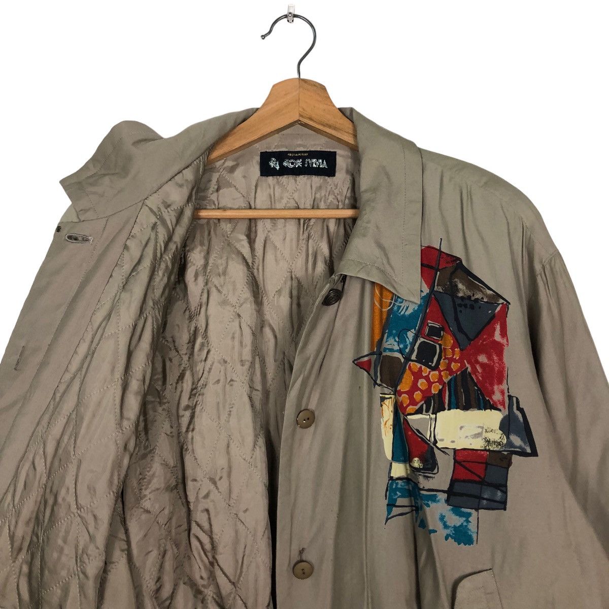 Japanese Brand Vintage Bomber Jacket Rose Sylvie Art Big Logo Issey Miyake Size US M / EU 48-50 / 2 - 12 Thumbnail