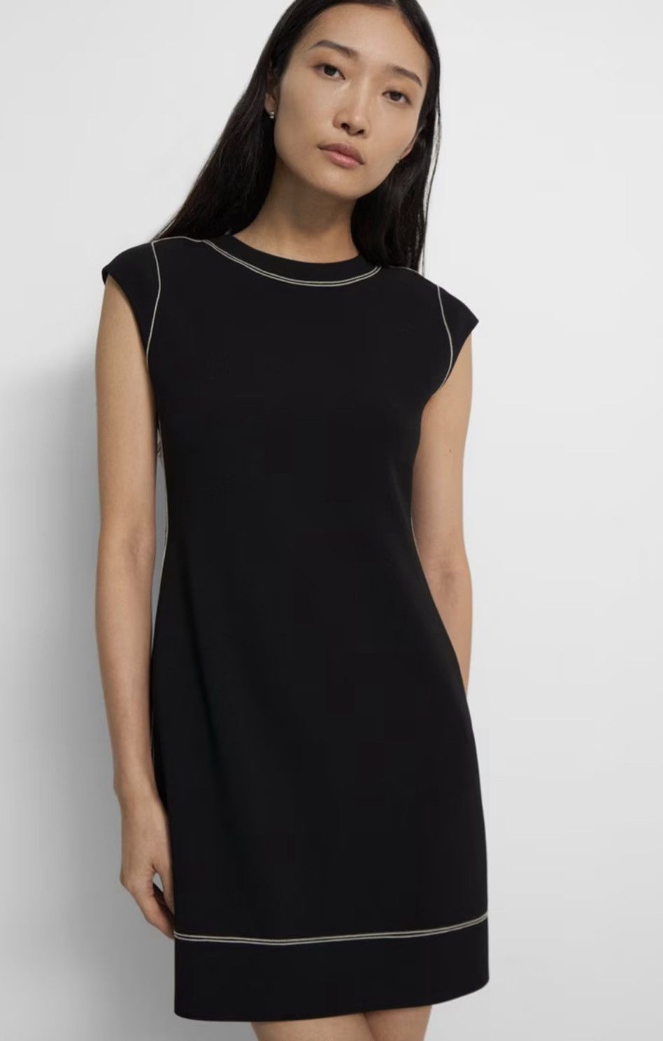 Theory Theory Embroidered Shift Dress in Admiral Crepe Size 0 Size XS / US 0-2 / IT 36-38 - 1 Thumbnail