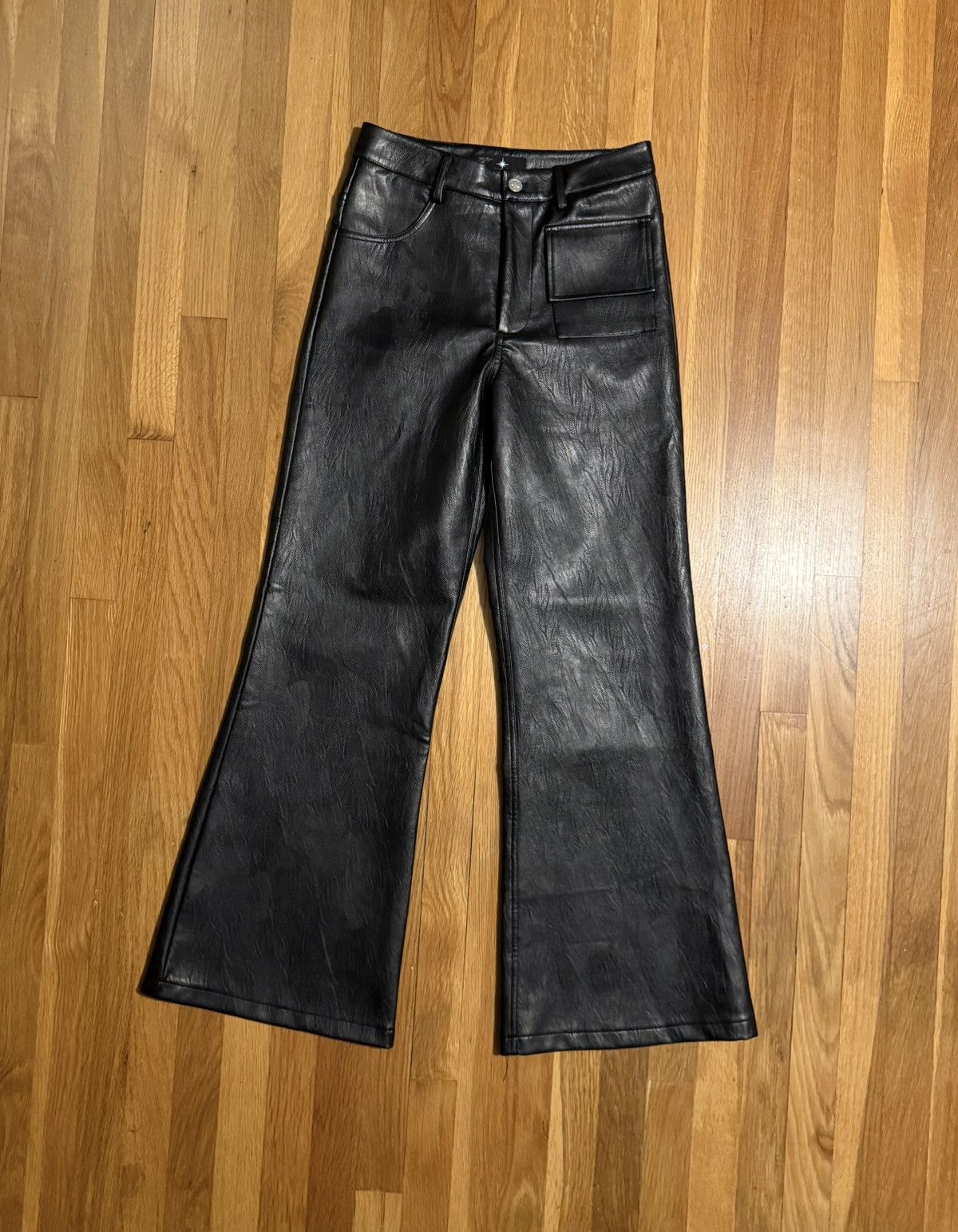 Ranger Cartel Black Flared Leather Pants | Grailed