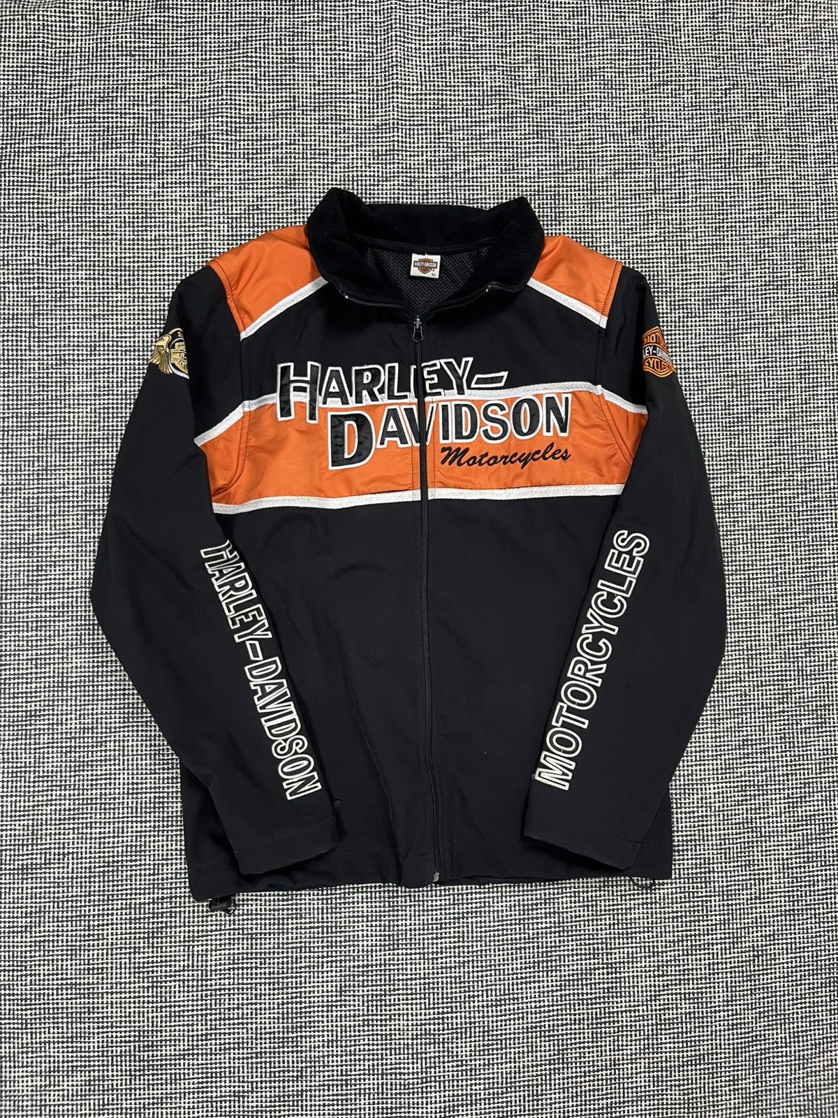 Vintage Harley Davidson vintage soft shell jacket multi logo Size US XL / EU 56 / 4 - 1 Thumbnail