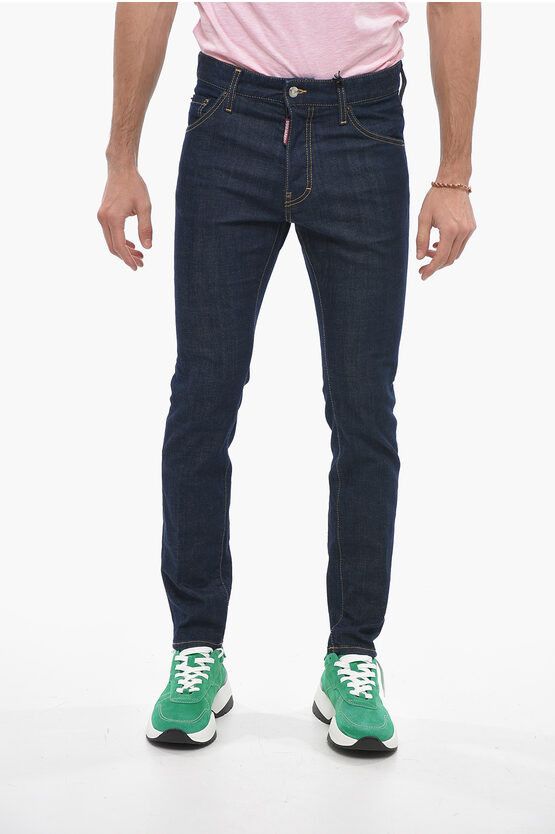 image of Dsquared2 Dark Wash Ceresio 9 Cool Guy Fit Denims 16Cm in Blue, Men's (Size 30)