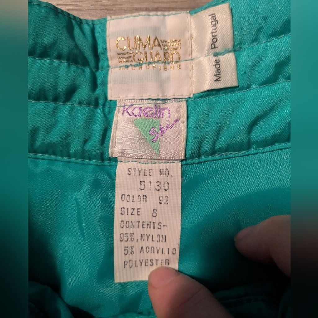 Other Kaelin Ski 24k Gold Coll. Vintage 80's Turquoise Ski Pant 8 Size 30" / US 8 / IT 44 - 4 Thumbnail
