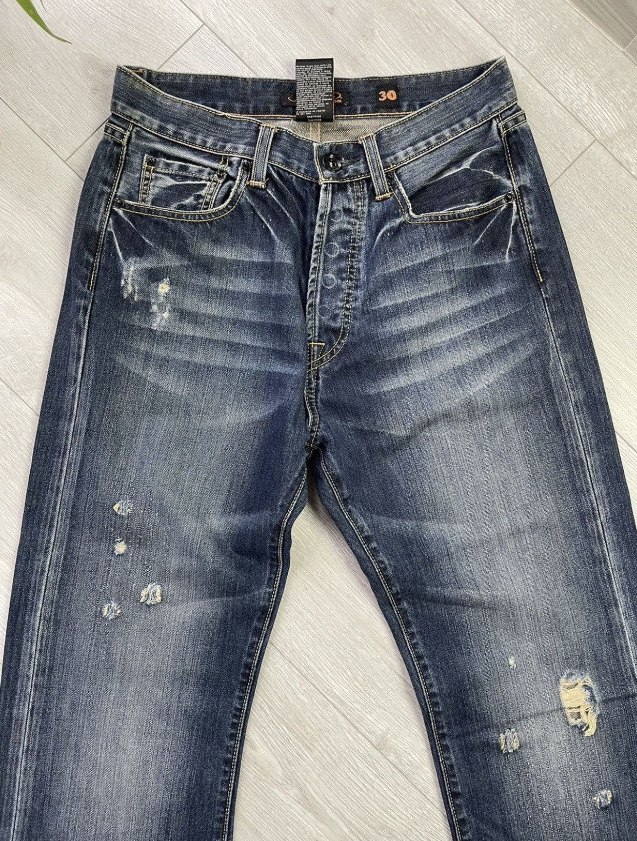 Christian Audigier × Ed Hardy × Vintage Ed Hardy Vintage Classical Distressed Style Jeans Size US 30 / EU 46 - 10 Thumbnail