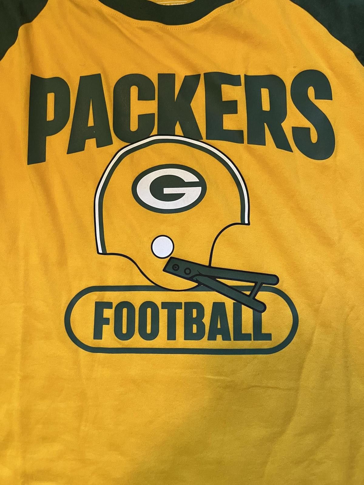 Nike Nike Green Bay Packers Throwback Raglan Long Sleeve T-Shirt Size US XXL / EU 58 / 5 - 3 Thumbnail