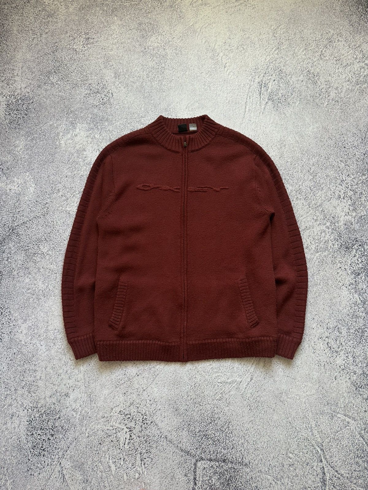 Oakley Vintage Oakley Gorpcore Big Logo Zip Knit Sweater Size US XL / EU 56 / 4 - 2 Thumbnail