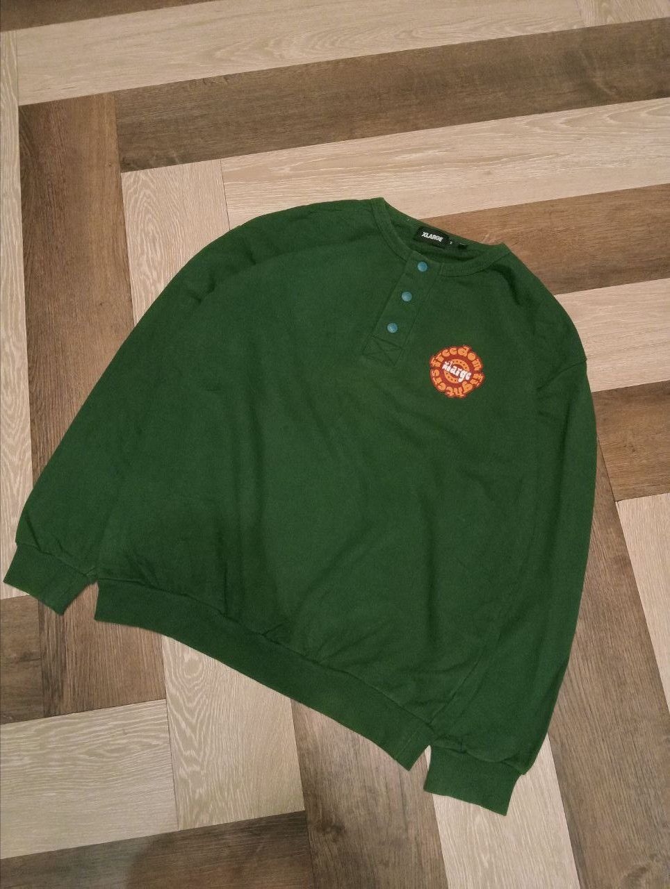 Xlarge VINTAGE XLARGE HALF BUTTON SWEATSHIRT - SIZE M Size US M / EU 48-50 / 2 - 3 Thumbnail
