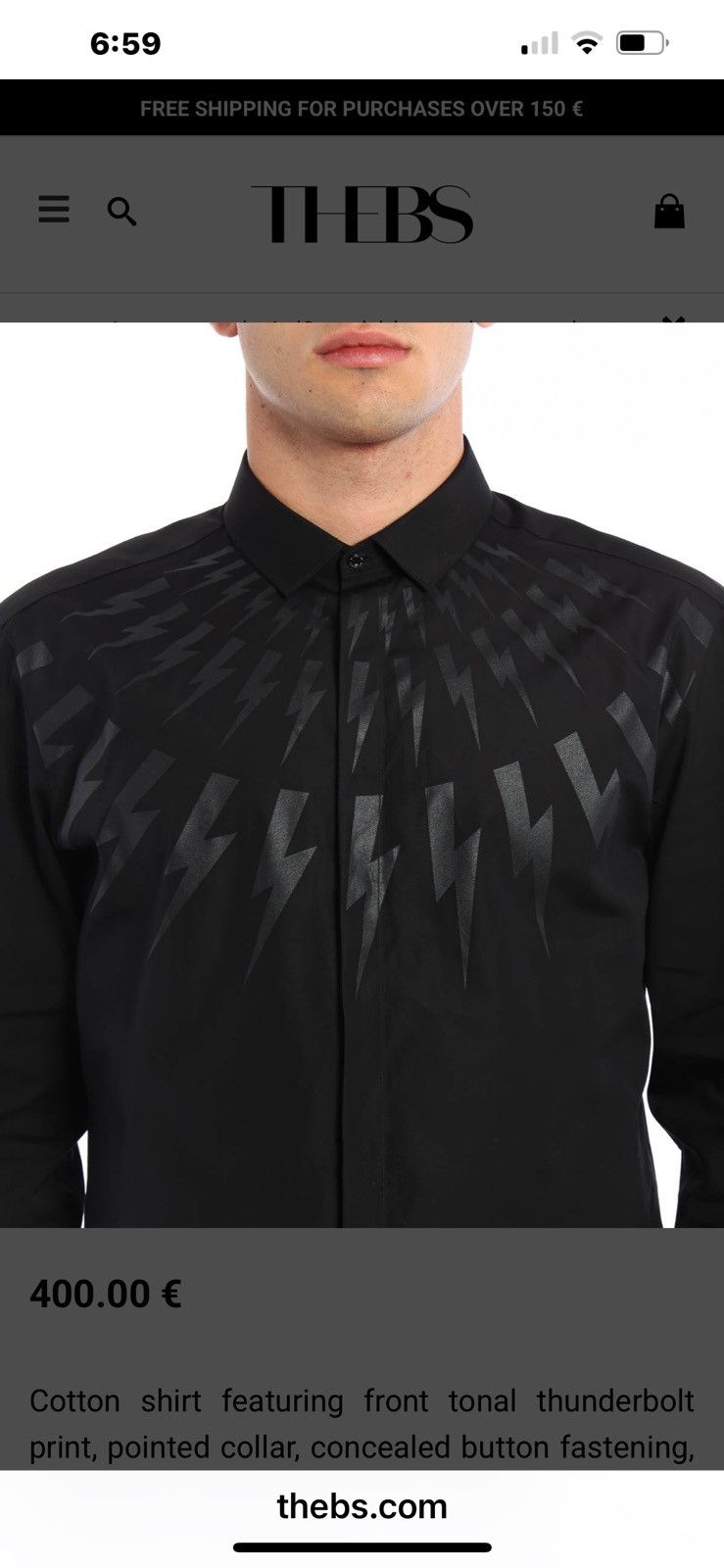 Neil Barrett Neil Barrett Blue Thunderbolt Shirt Size US M / EU 48-50 / 2 - 3 Thumbnail