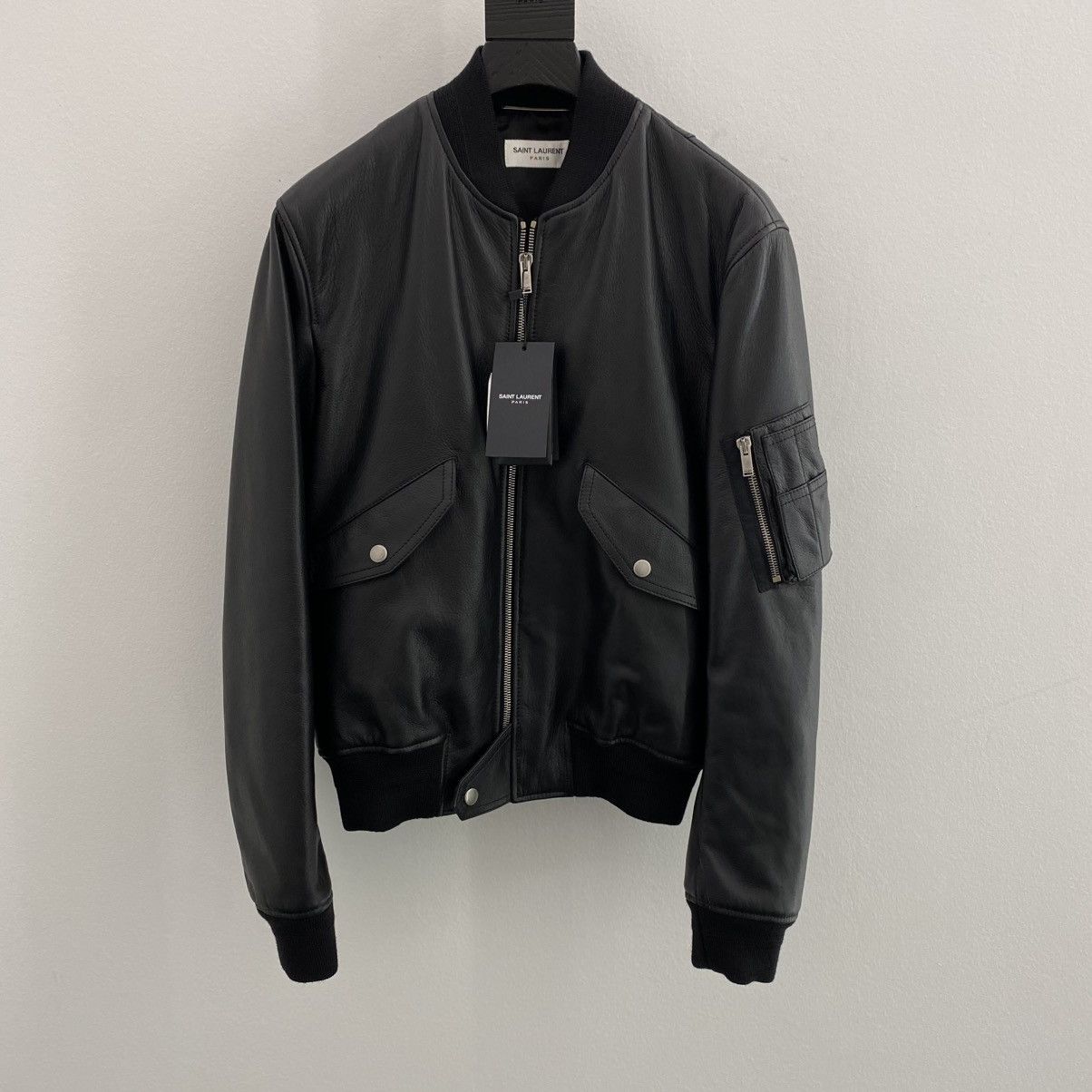 Saint Laurent Paris Saint Laurent Leather Bomber Jacket in Large Size US L / EU 52-54 / 3 - 1 Thumbnail