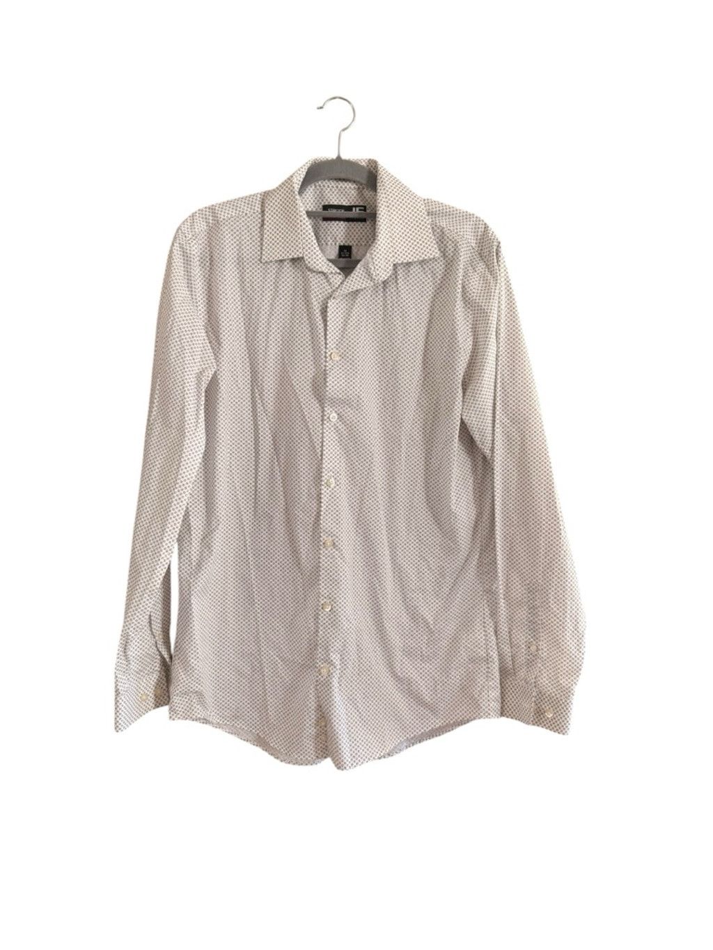 J Ferrar Men's J. Ferrar White & Black Geometric Print Slim Fit Butto Size US M / EU 48-50 / 2 - 7 Thumbnail