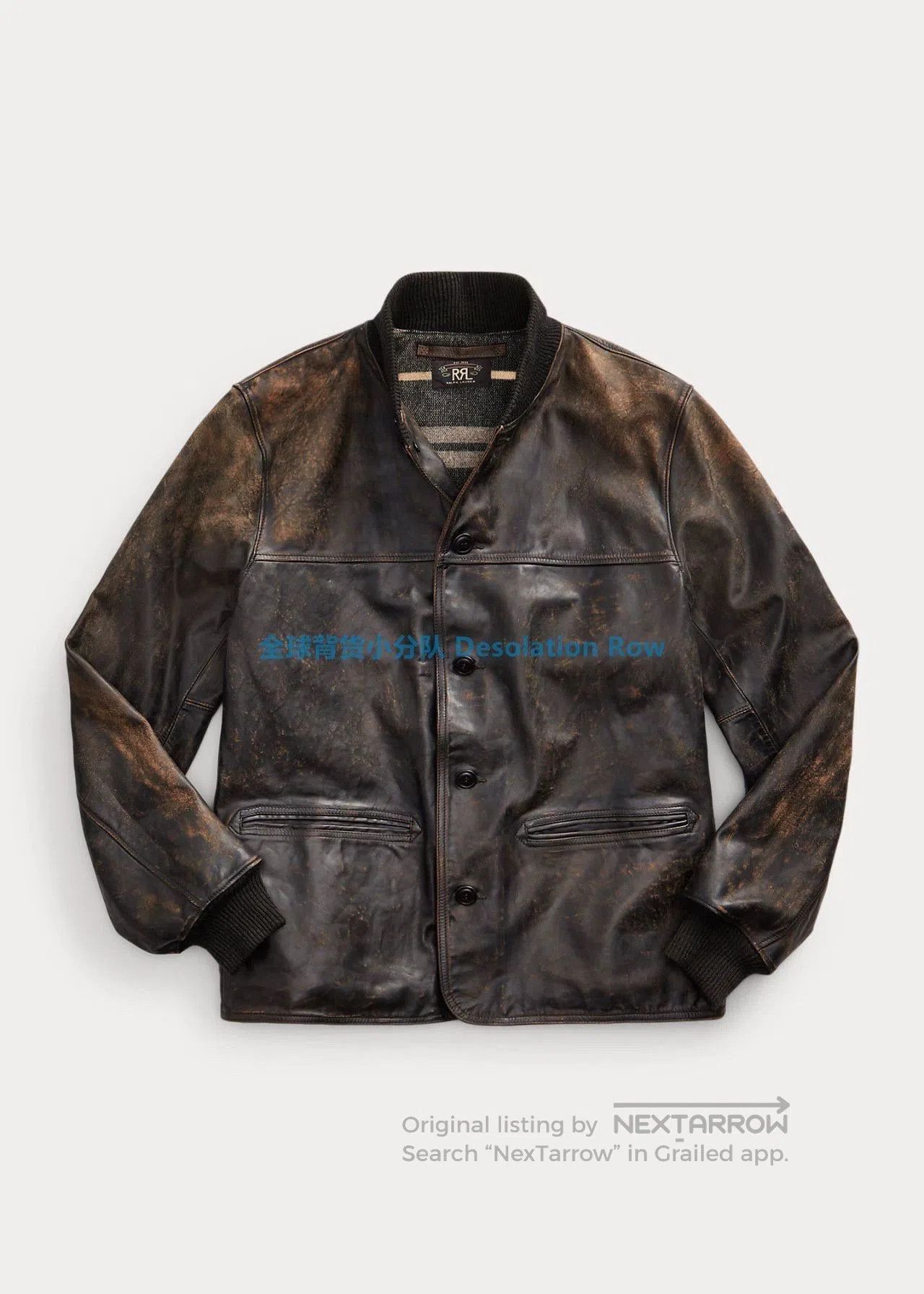 RRL Ralph Lauren vintage rrl leather baseball jacket. Size US M / EU 48-50 / 2 - 2 Thumbnail