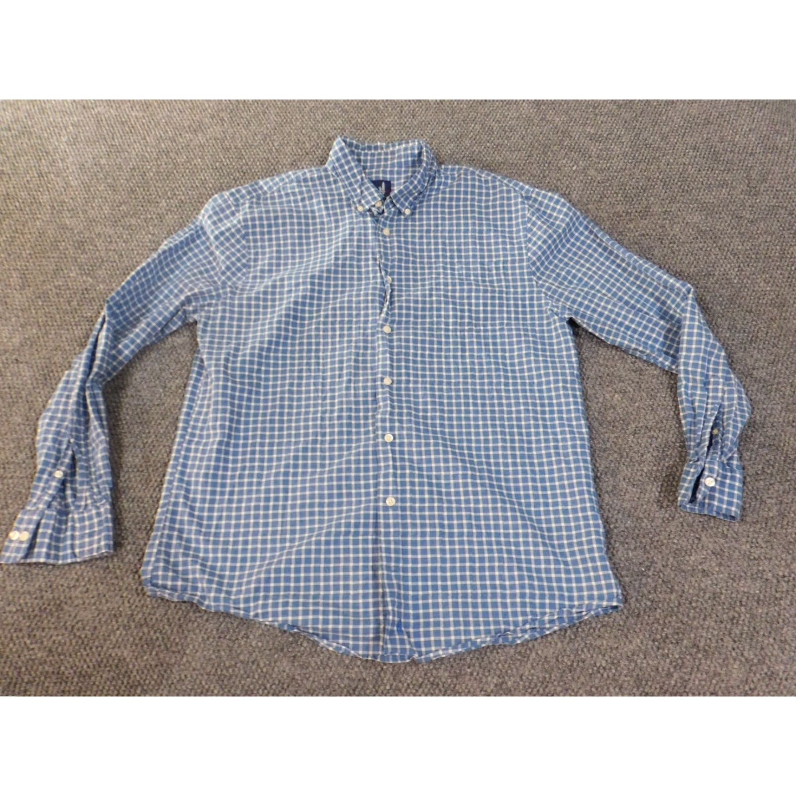 johnnie-O johnnie-O Shirt Mens Large Blue Plaid Button-Up Casual Beach Surfing Size US L / EU 52-54 / 3 - 2 Thumbnail