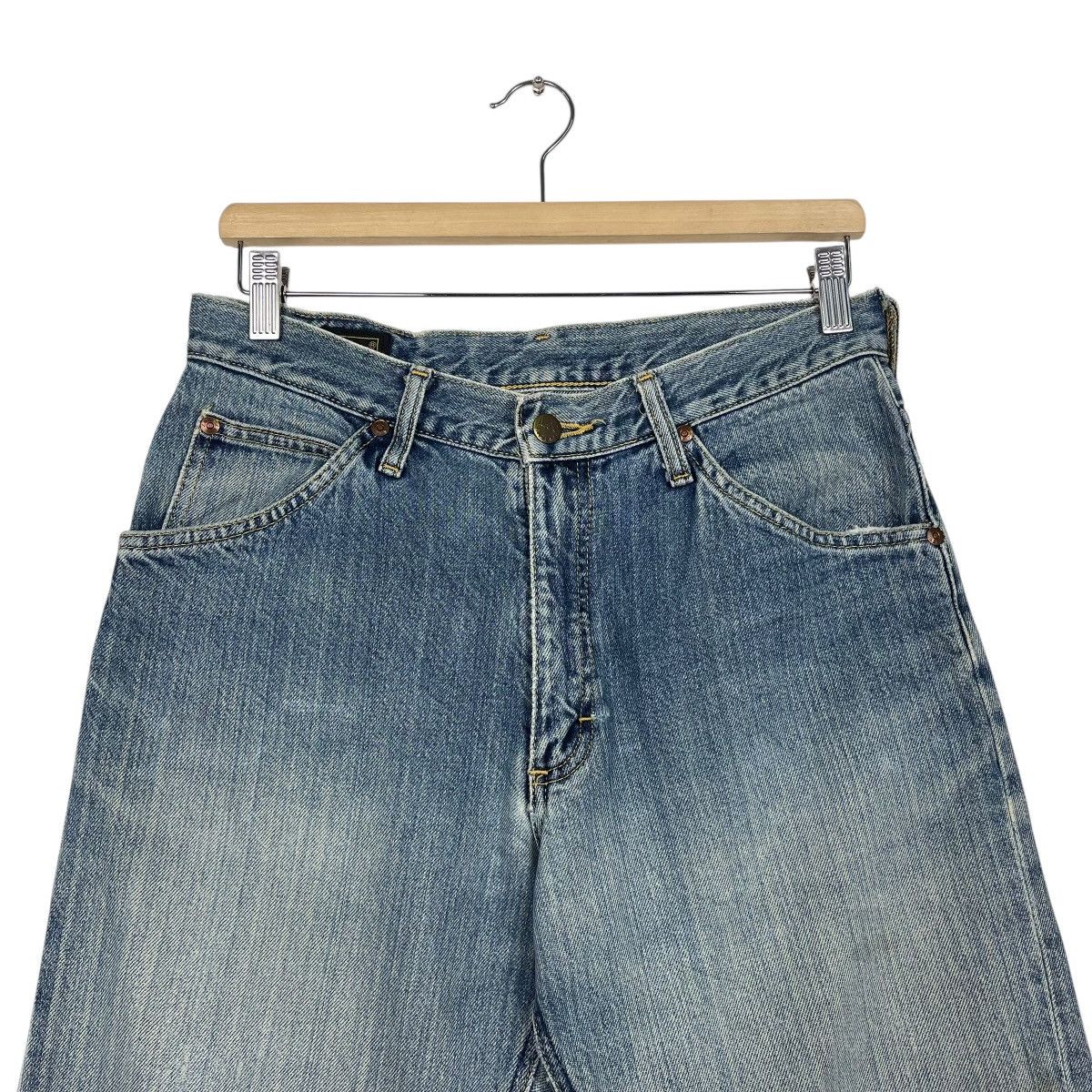 Japanese Brand Vintage 90s Lee Rider Zipper fly Ripped Denim W31 Size US 31 - 3 Thumbnail