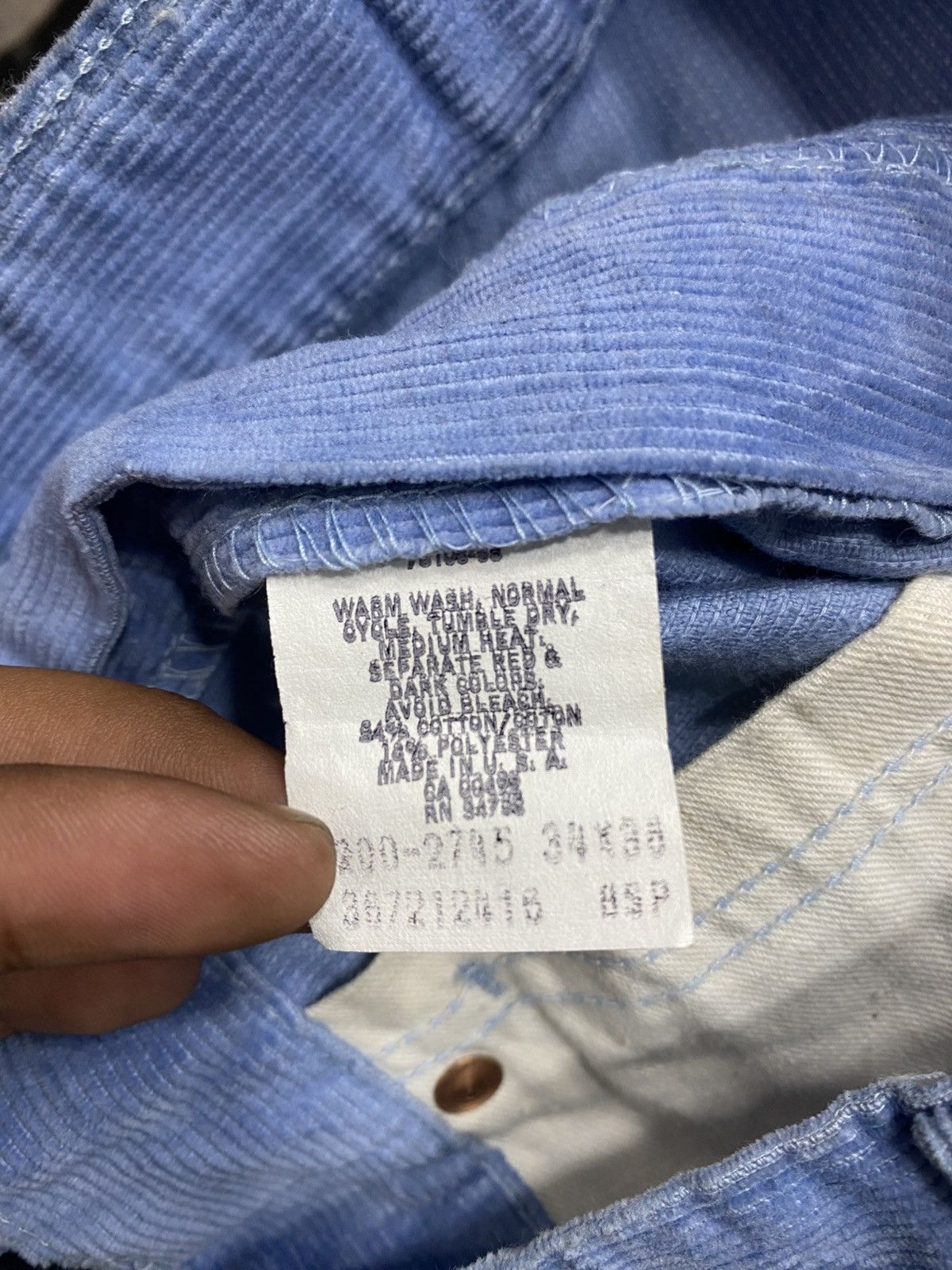 Lee Vintage Lee Riders Corduroy 70s USA🇺🇸 Size US 32 / EU 48 - 6 Thumbnail