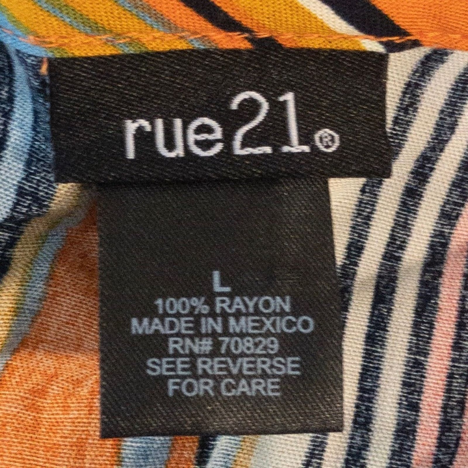 rue21 Rue 21 Striped Button Down Tie Front Top Size L Size L / US 10 / IT 46 - 8 Thumbnail