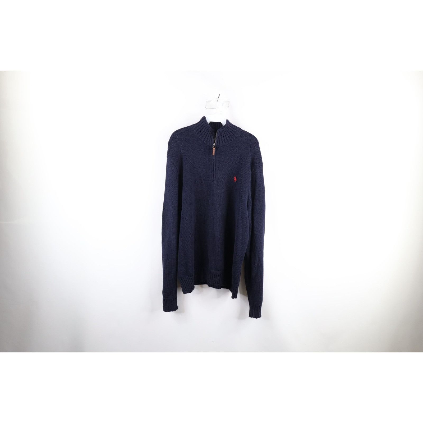 Polo Ralph Lauren Vintage 90s Ralph Lauren Faded Cotton Ribbed Knit Sweater Size US XL / EU 56 / 4 - 1 Thumbnail