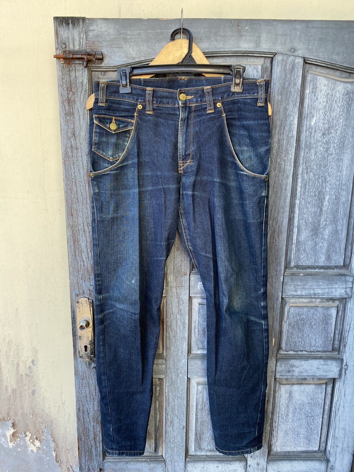 PPFM PPFM Denim Hidden Kimono Print & Gold Zipper Made in Japan Size US 30 / EU 46 - 1 Thumbnail
