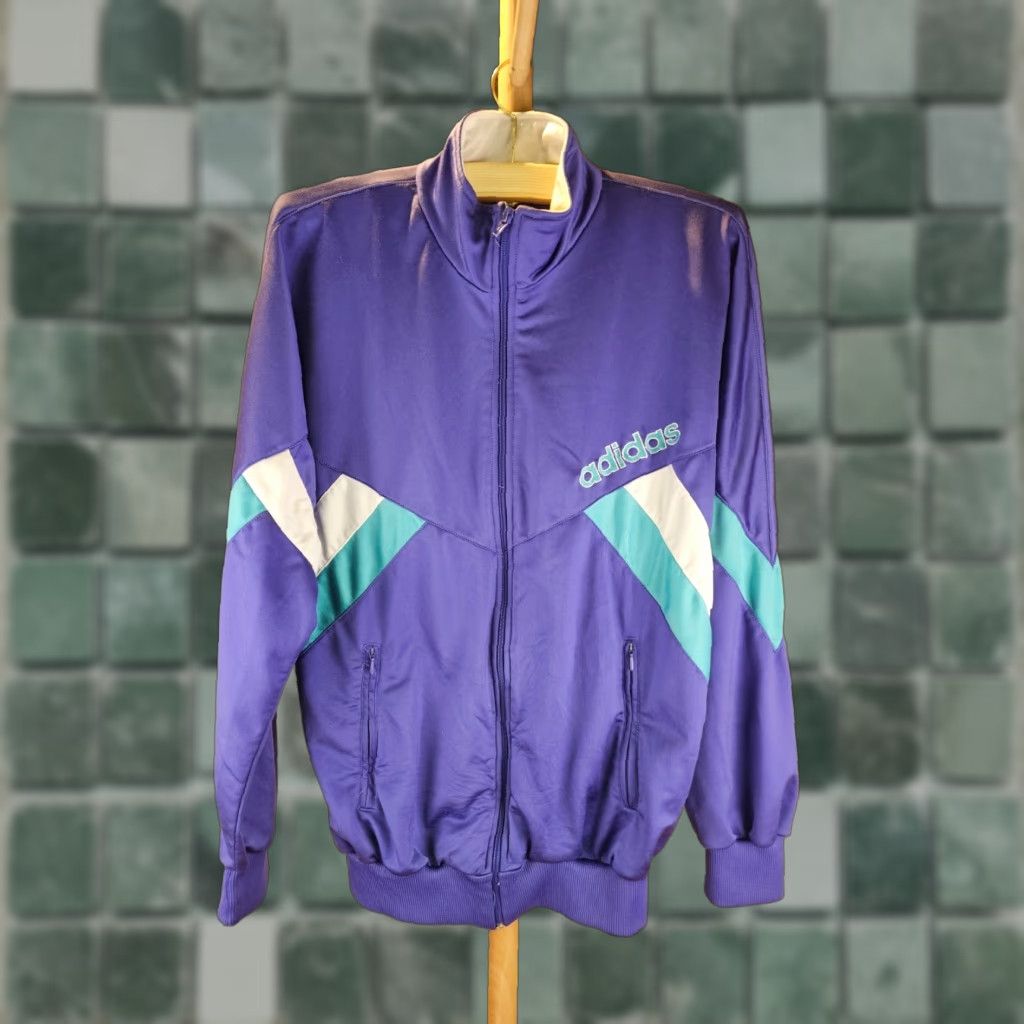 Adidas VINTAGE adidas Track Jacket SZ LARGE TREFOIL HIP HOP RUN DMC OLD SCHOOL Size US L / EU 52-54 / 3 - 1 Thumbnail