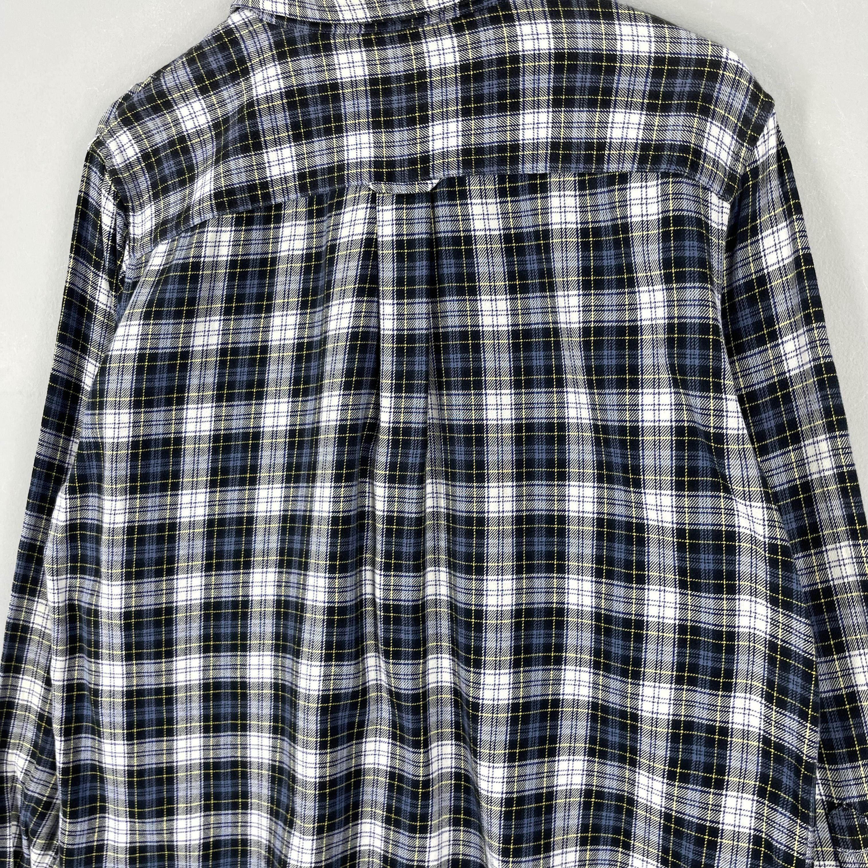 Flannel Vintage CHAPS Checkered Tartan Blue Distressed Flannel Size US L / EU 52-54 / 3 - 9 Thumbnail