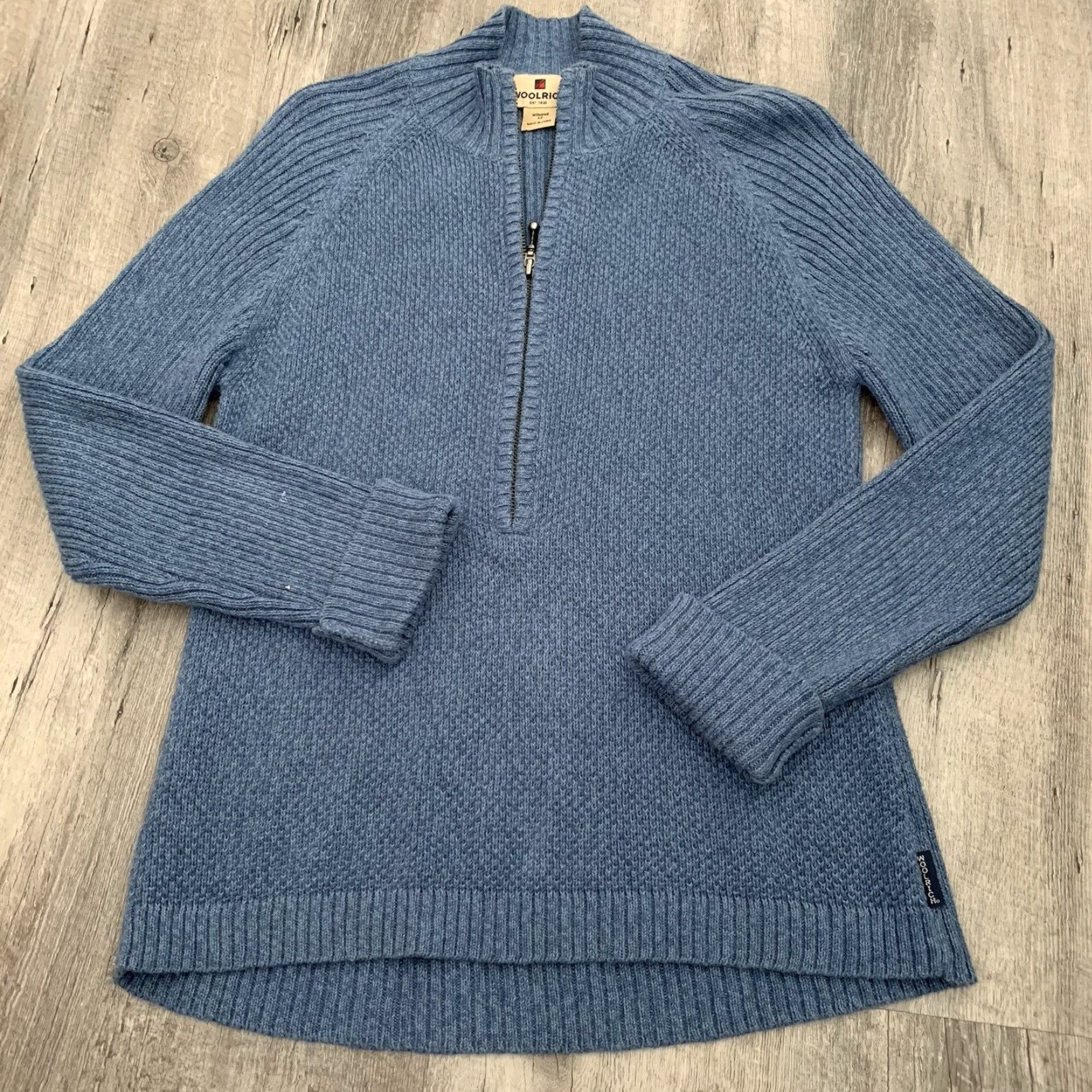 Vintage VINTAGE Woolrich Half Zip Sweater Womens XS Blueberry Blue Ribbed Ramie/Cotton Pullover Size XS / US 0-2 / IT 36-38 - 7 Thumbnail