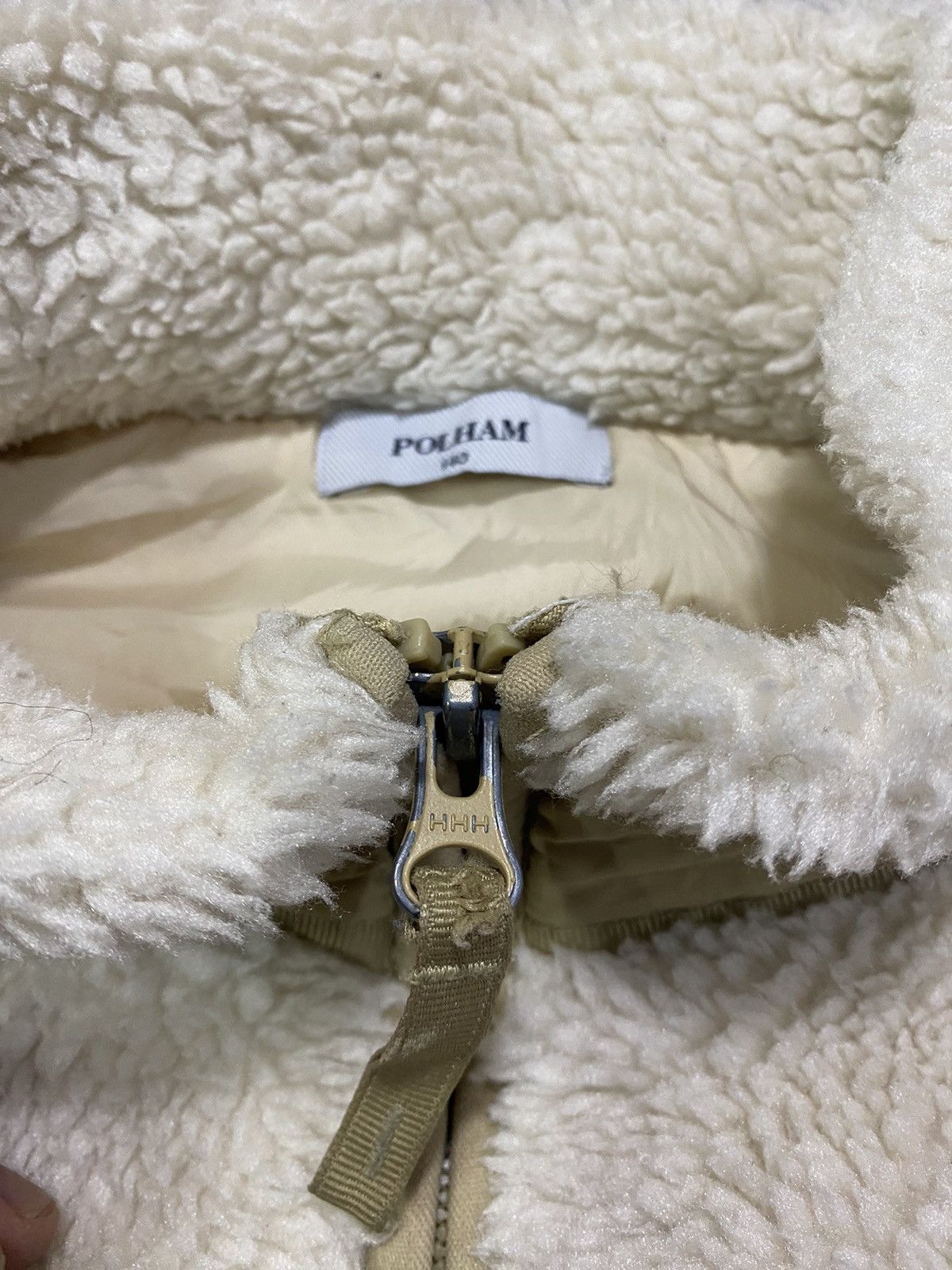 Japanese Brand Polham Retro X Deep Pile Fleece Jacket Oatmeal Size US M / EU 48-50 / 2 - 7 Thumbnail