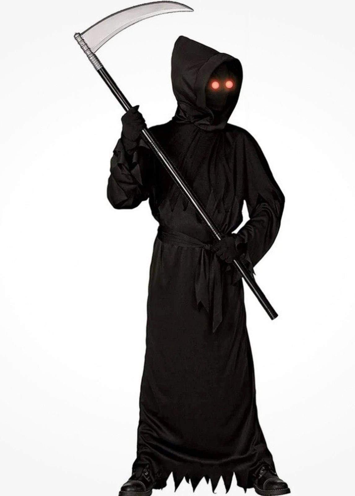 Other Grim Reaper Halloween Costume with Glowing Red Eyes Size ONE SIZE - 1 Thumbnail