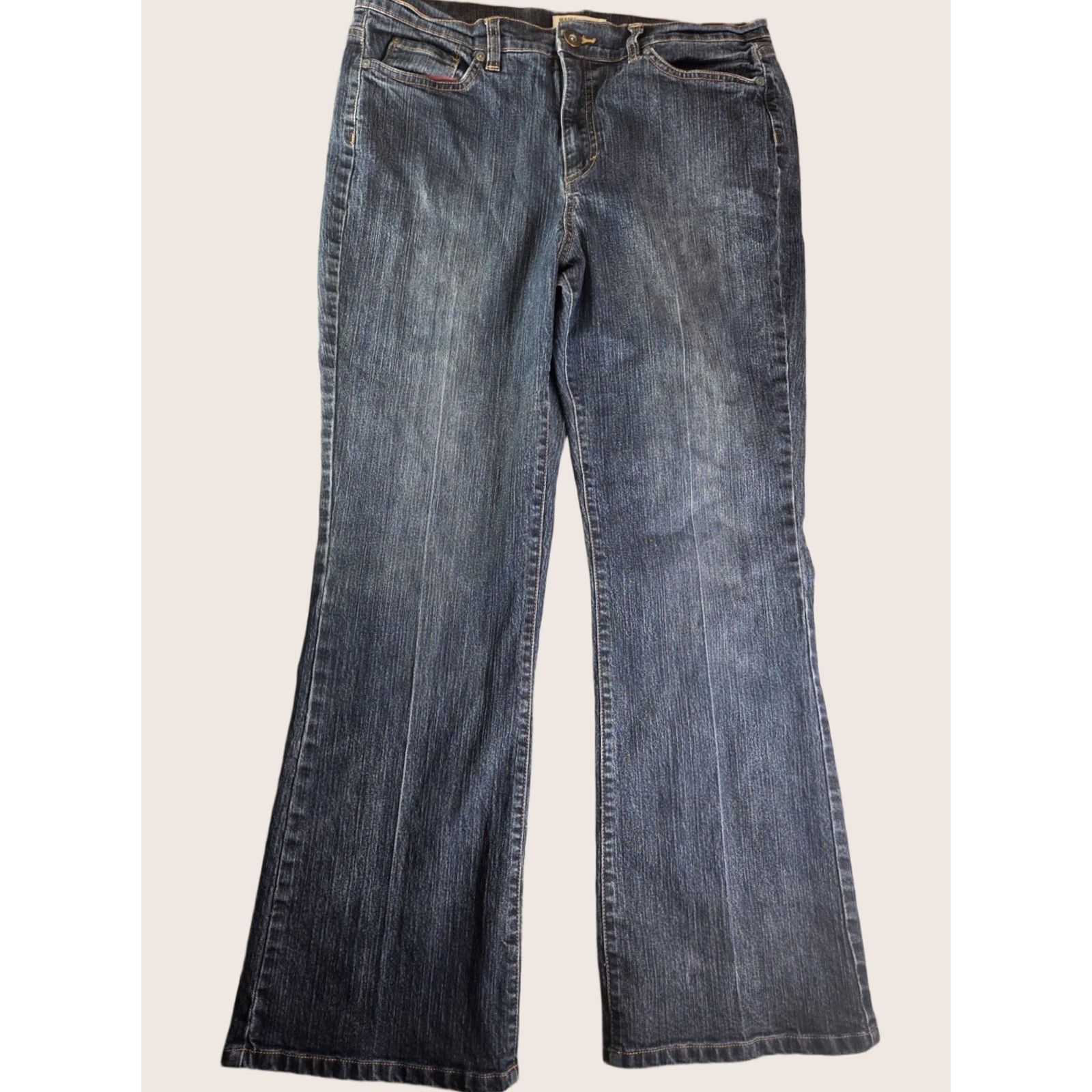 Vintage Jeanstar Jeans Women's Elle Flare Stretch High Rise Denim Jeans 16 Blue Regular Belt Loops 5-Pocket Style Flared Vintage: No, 21st Century? Size 38" / US 16 / IT 52 - 1 Thumbnail