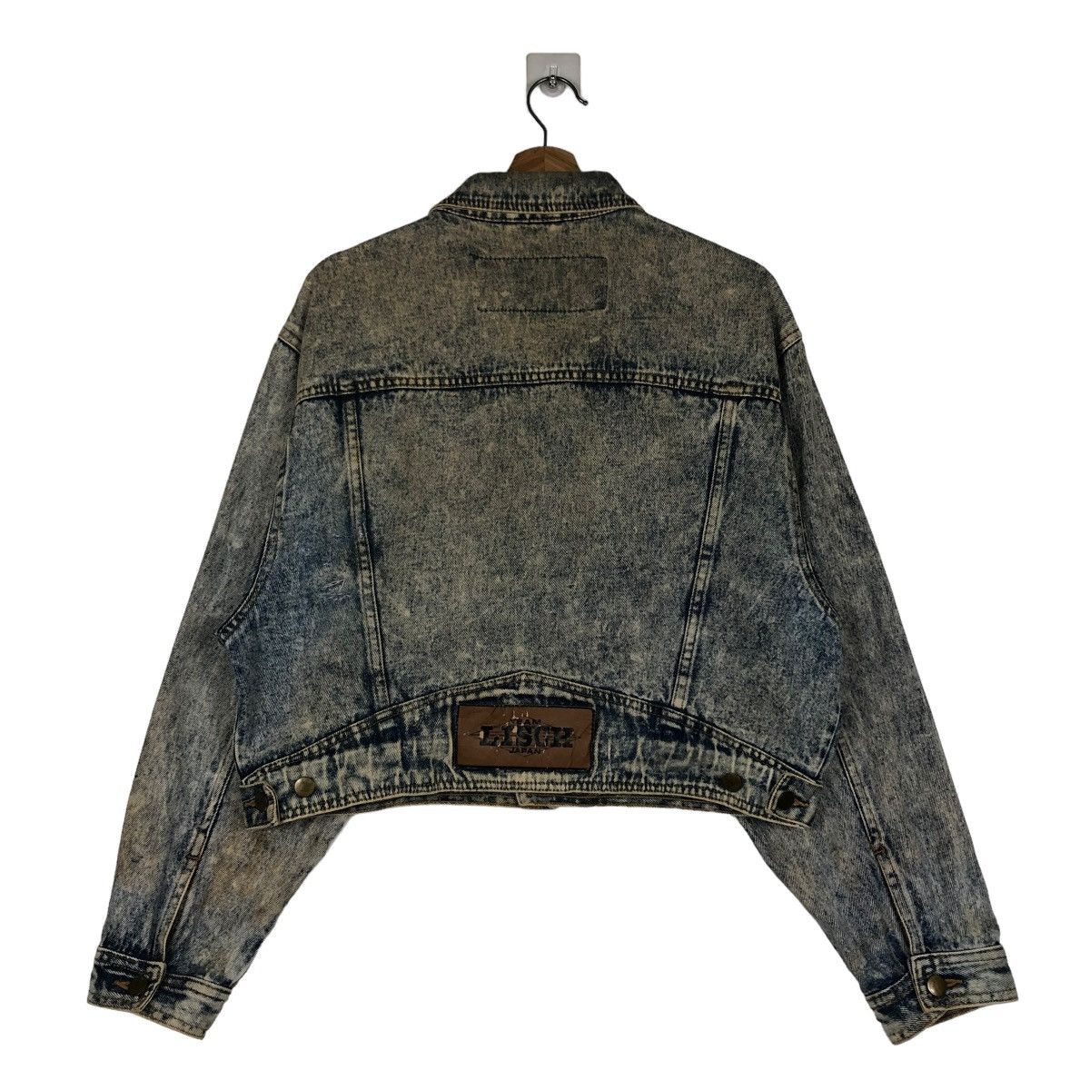 Japanese Brand 🔥CROPPED ACID WASH BIKER JACKET DENIM TEAM LISCH JAPAN Size US M / EU 48-50 / 2 - 10 Thumbnail