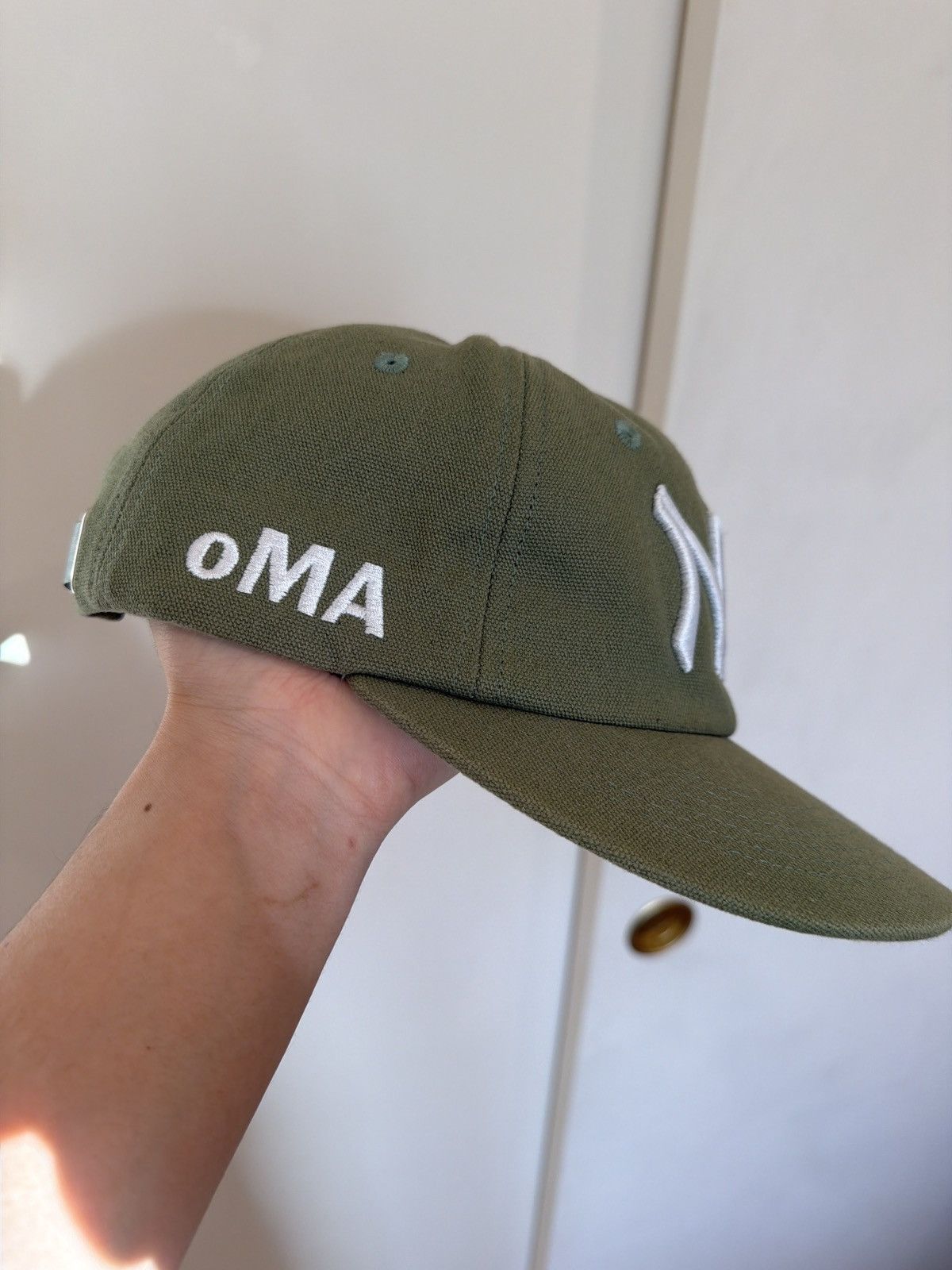 oMA STUDIOS Leather strapback NY hat Size ONE SIZE - 1 Thumbnail