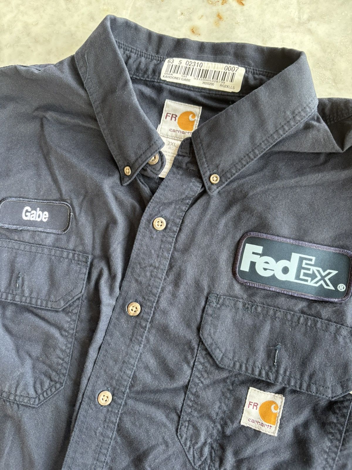 Carhartt 🔥 RARE Carhartt x FedEx FR Work Shirt || Oversize Size US XXL / EU 58 / 5 - 2 Thumbnail