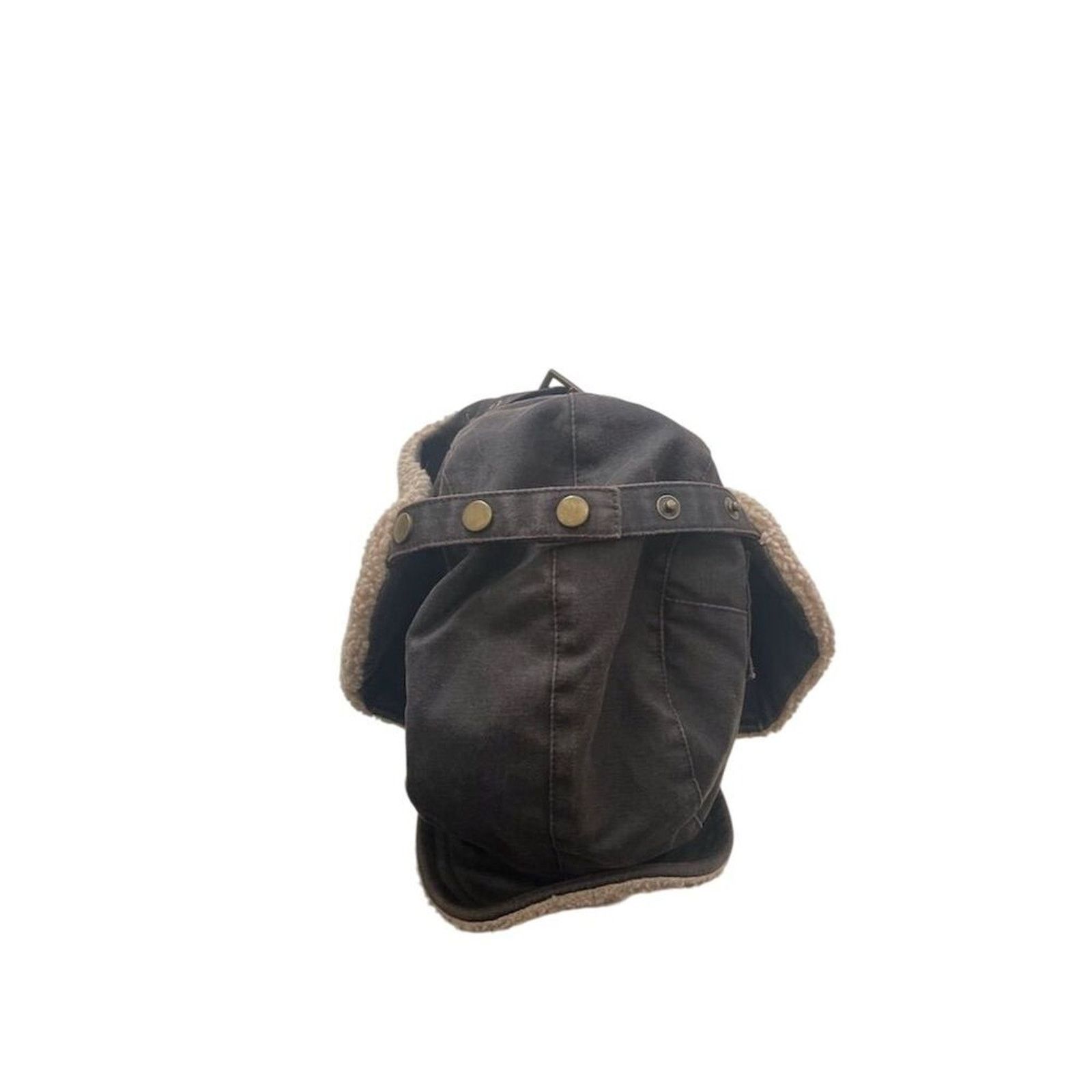 Vintage DPC Unisex Distressed Sherpa Trapper Hat Brown One Size Size ONE SIZE - 6 Thumbnail