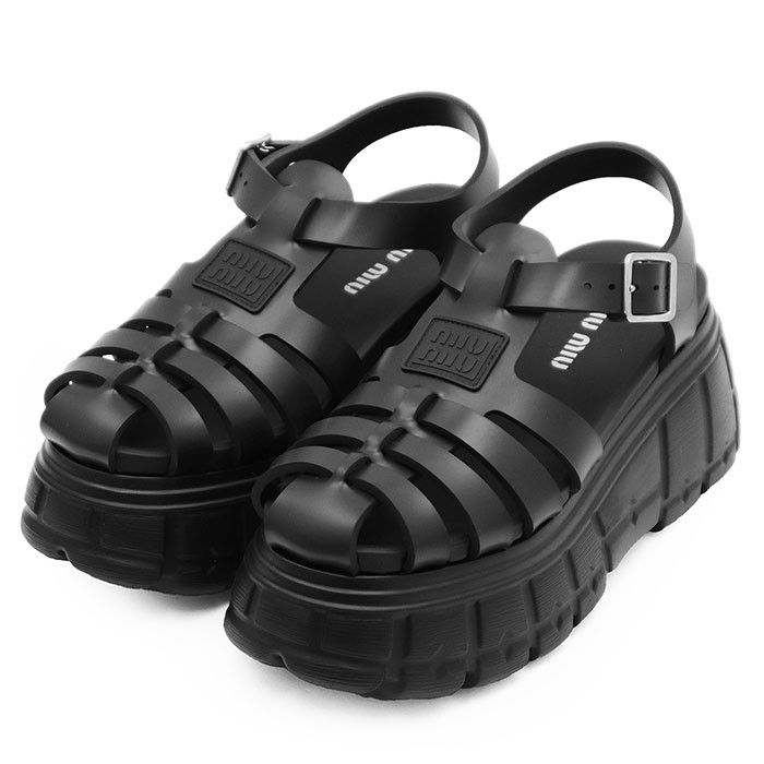 Miu Miu Miu Miu Miu Miu Soft Cage Rubber Sandals Plastic / Synthetic Shoes 5X709D 3LKK DUTY FREE for USA Size ONE SIZE - 1 Thumbnail