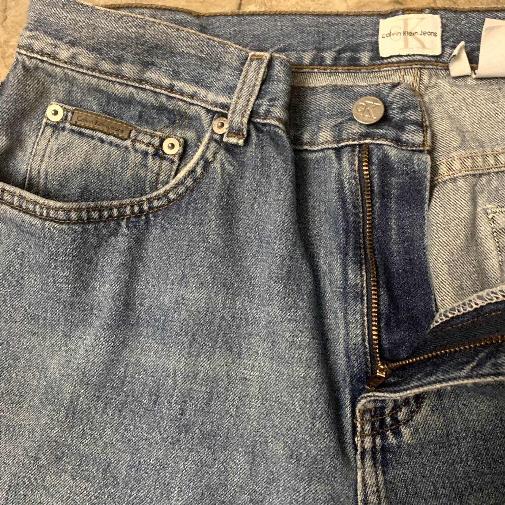 Calvin Klein VINTAGE Calvin Klein Jeans Size 14 High Rise Mom Blue Stone Wash 35x26.5 Women's Denim 80s 90s Retro Pockets Size 36" / US 14 / IT 50 - 5 Thumbnail