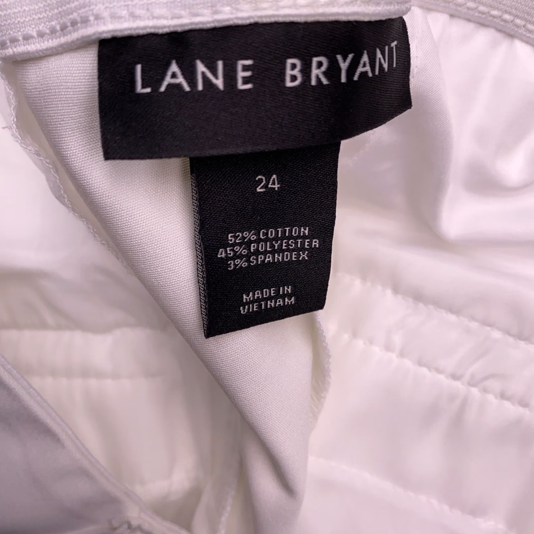 Vintage Lane Bryant Capri Pants 24 White High Rise Knit Stretch City Vintage: No? Size 42" / US 20 - 4 Thumbnail