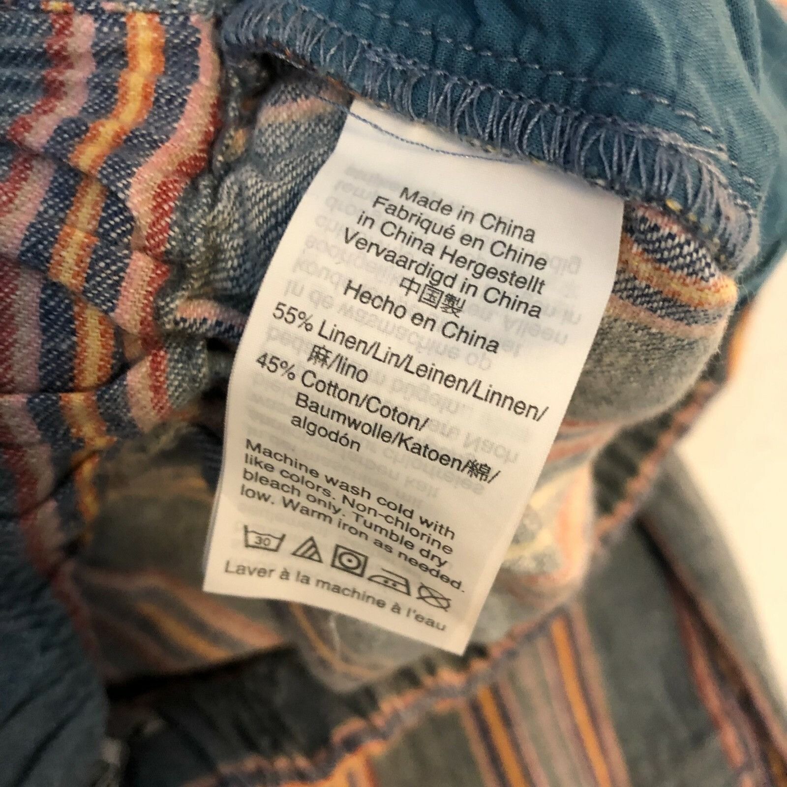 Madewell Madewell Womens Huston Side Button Pull-on Crop Pants Stripe Size 24" / US 00 / IT 34 - 4 Thumbnail