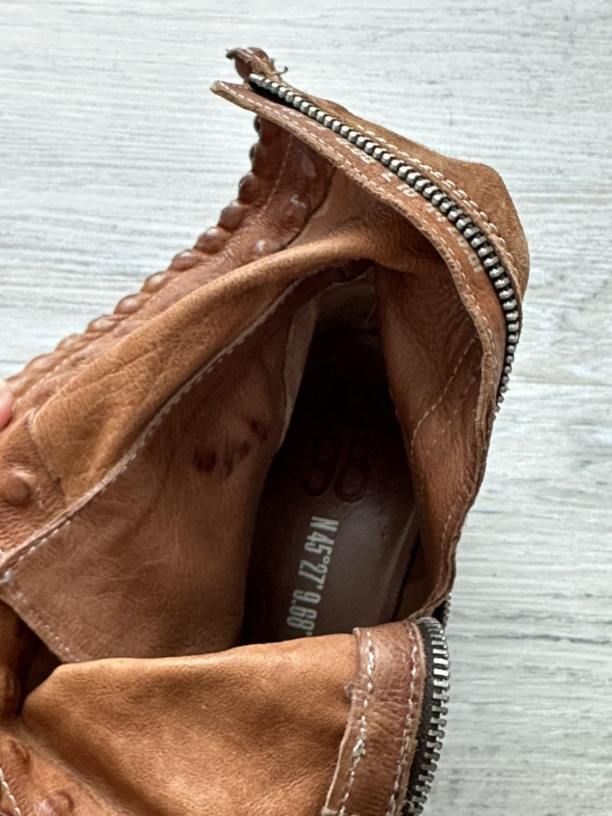 If Six Was Nine Vintage Italian AS 98 Rick Owens Style Leather Biker Boots Size US 7 / IT 37 - 13 Thumbnail