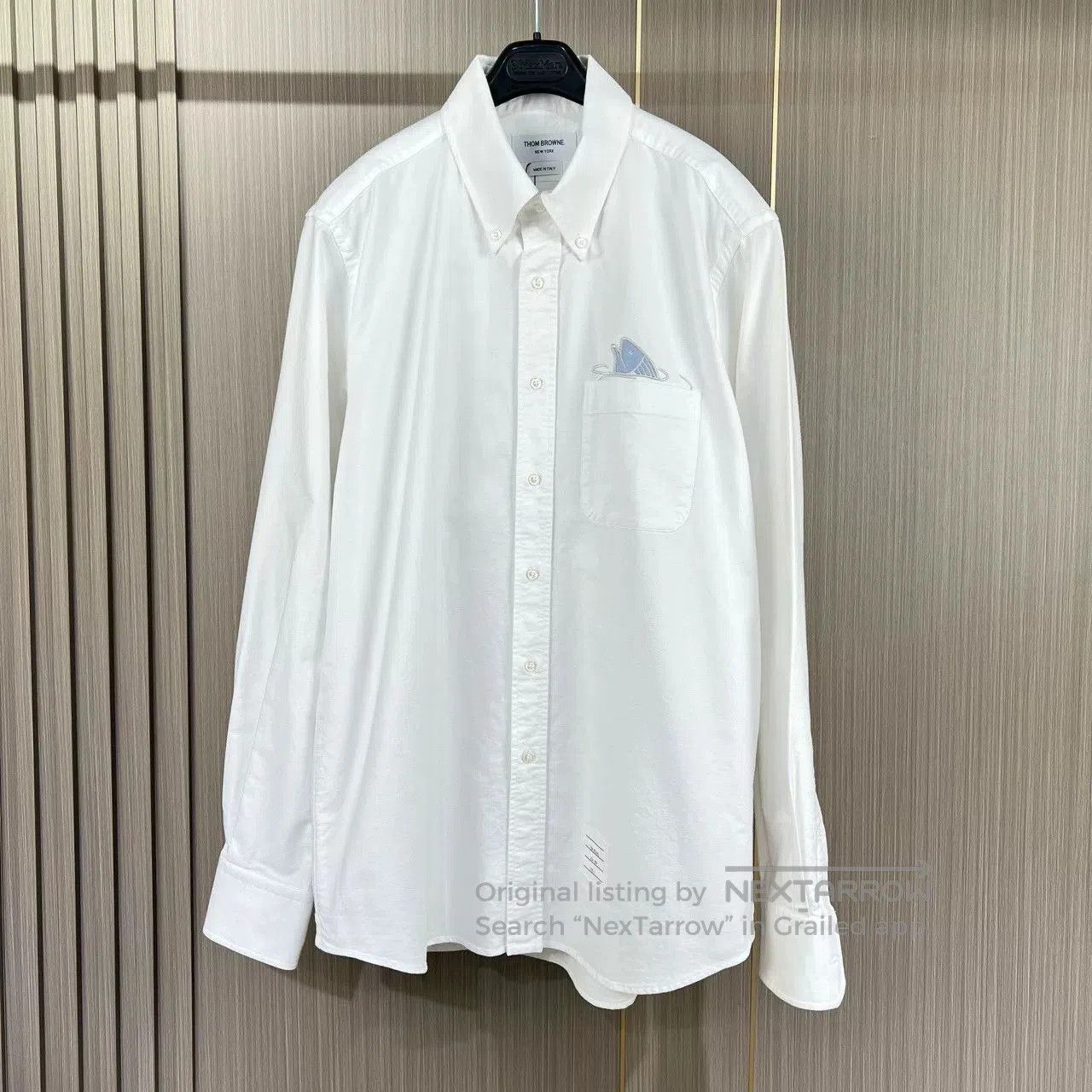 Thom Browne thom browne embroidered koi striped shirt. Size US M / EU 48-50 / 2 - 1 Thumbnail