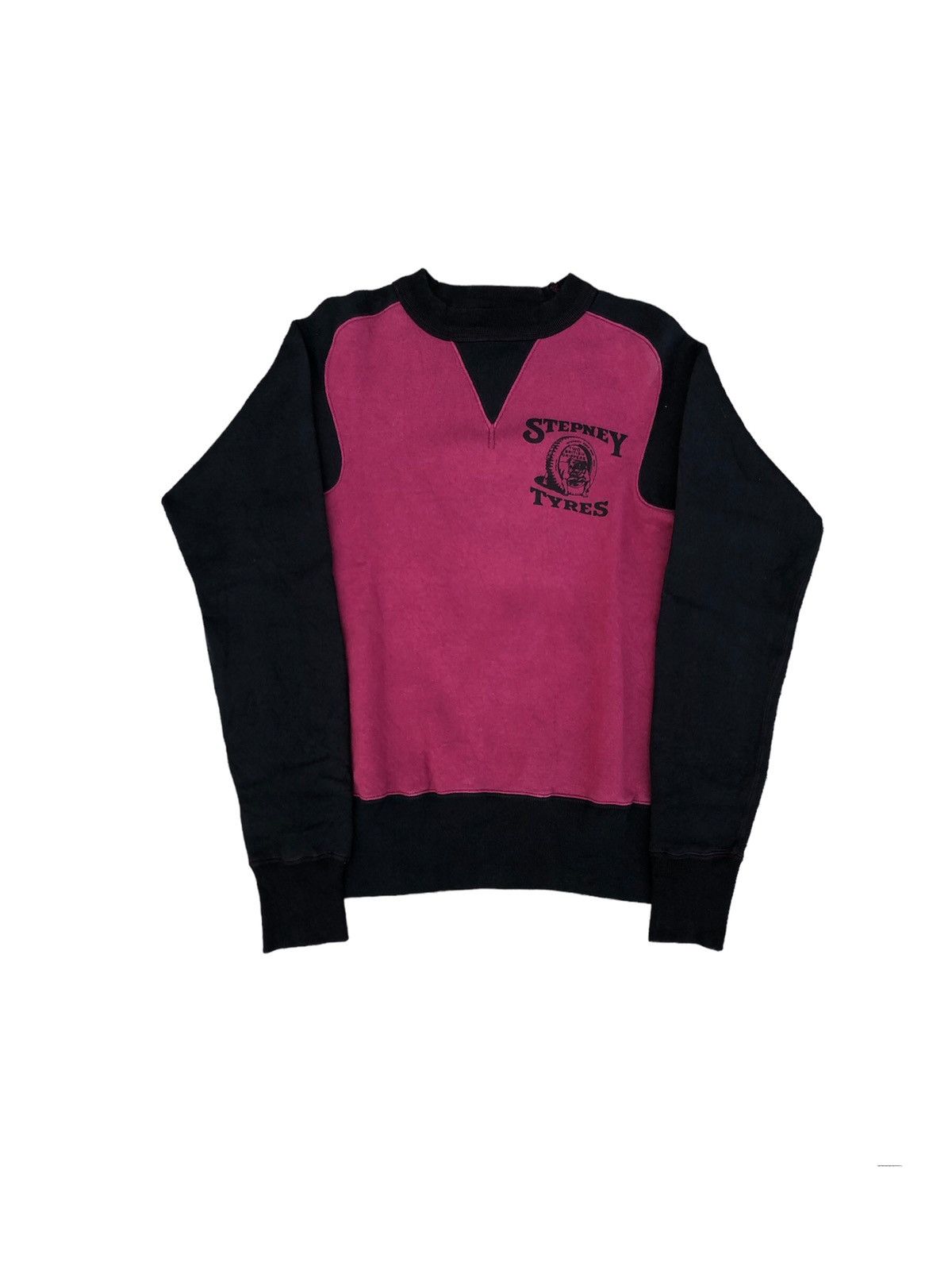 image of Buzz Ricksons x Cushman Sportswear Two Tone Sweatshirt in Black, Men's (Size Medium)