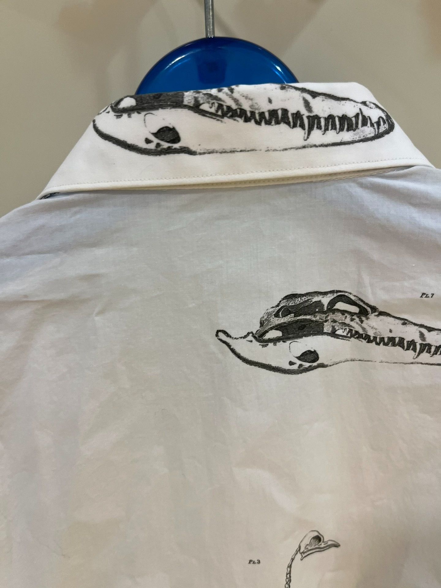 Alexander McQueen Alexander McQueen Fossil Print White Shirt Size US M / EU 48-50 / 2 - 7 Thumbnail