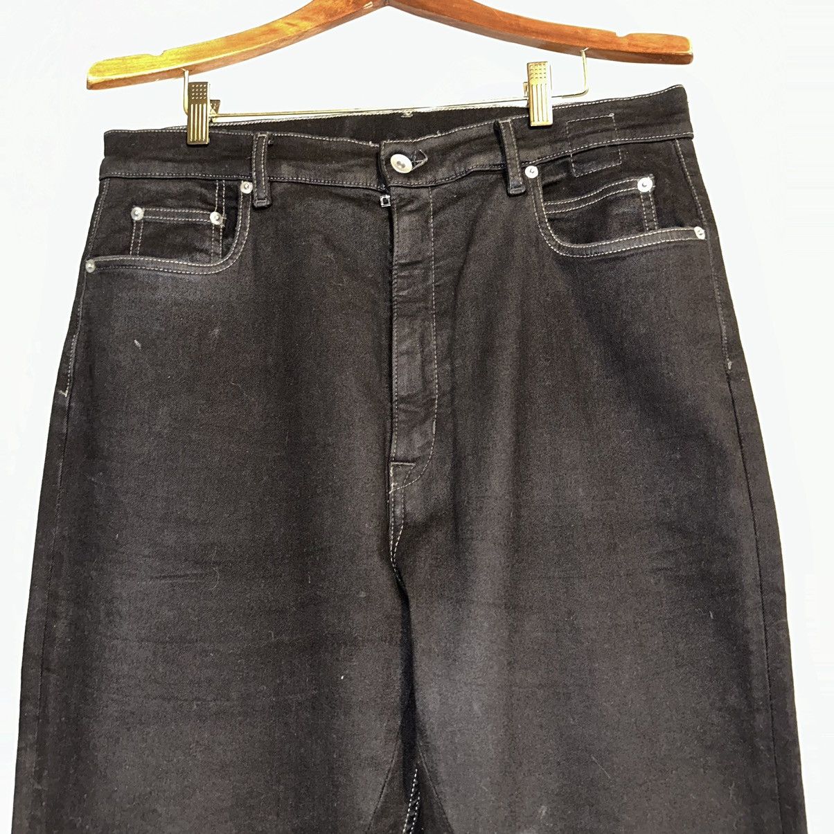 Rick Owens × Rick Owens Drkshdw Bolan Bootcut Waxed Denim Rick Owens × Rick Owens Drkshdw Bolan Bootcut Waxed Denim