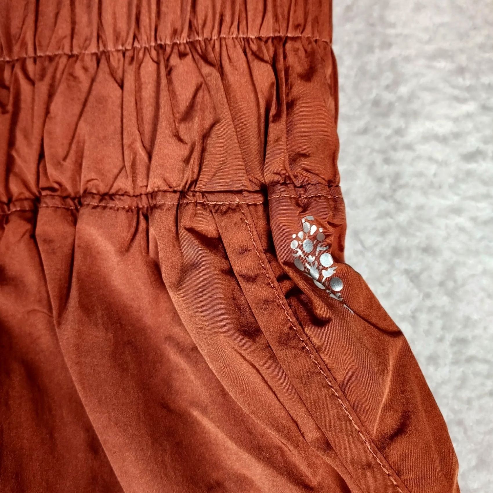 Free People VINTAGE Free People Movement Womens Medium Running Shorts Lined Rust Athletic Size 32" / US 10 / IT 46 - 3 Thumbnail