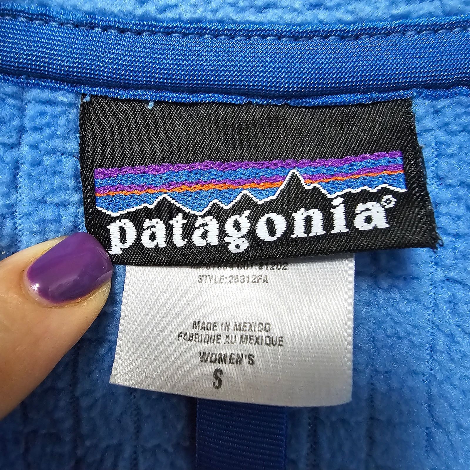 Patagonia Women's Vintage Patagonia Regulator Blue Fleece Jacket Small Size S / US 4 / IT 40 - 3 Thumbnail